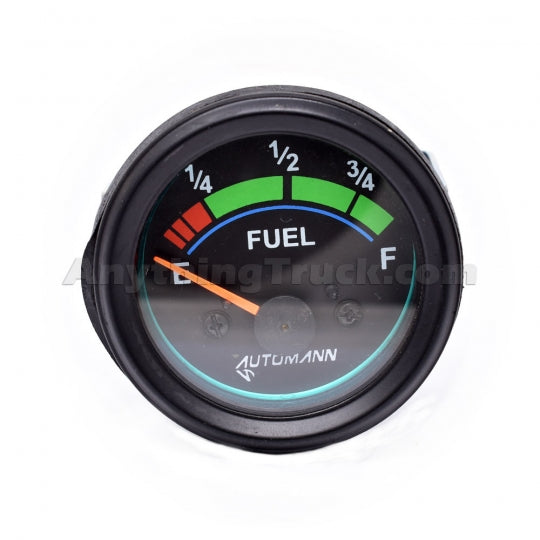 12 volt fuel level gauge with black bezel, 2-1/16 inch diameter, part 178.1021