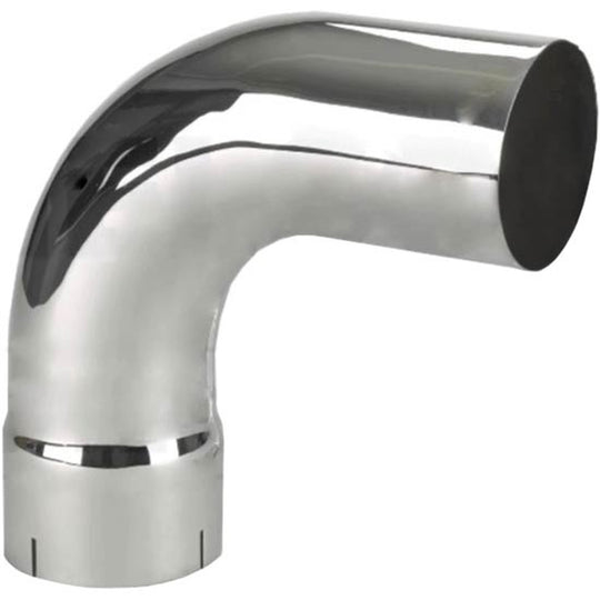 Chrome 90 degree exhaust elbow 5 in OD/OD, part 89117C 562.U4590E15C