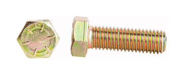 1/2-13 x 1-1/2 Grade 8 yellow zinc hex cap bolt, part 0115209