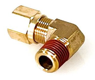 Brass push to connect male swivel elbow, 3/8 x 1/4 inch, parts 1869X6S, PL13696B