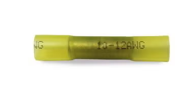 Yellow heat shrink butt connector, 12-10 gauge