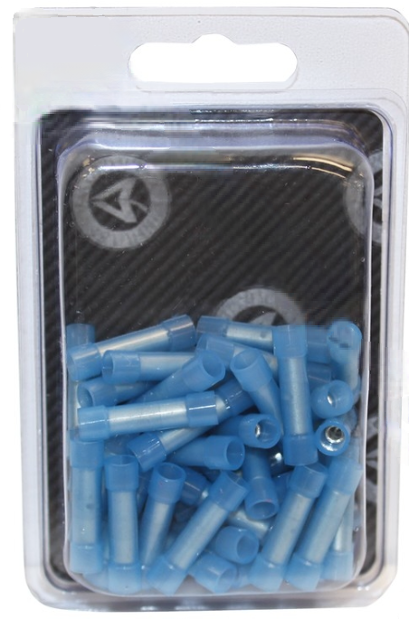 Nylon butt connectors, 16-14 gauge, 50 pieces