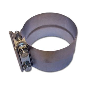 Preformed aluminized steel exhaust band clamp 4 in, part L40AB PF4ABK