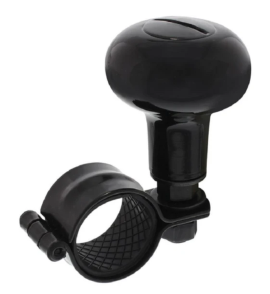 Black steering wheel spinner knob, fits 1-1/8 to 1-5/16 inch wheels, part 70092