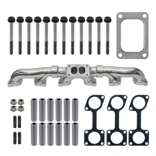 High performance exhaust manifold kit for Detroit Diesel Series 60 12.7L and 14.0L