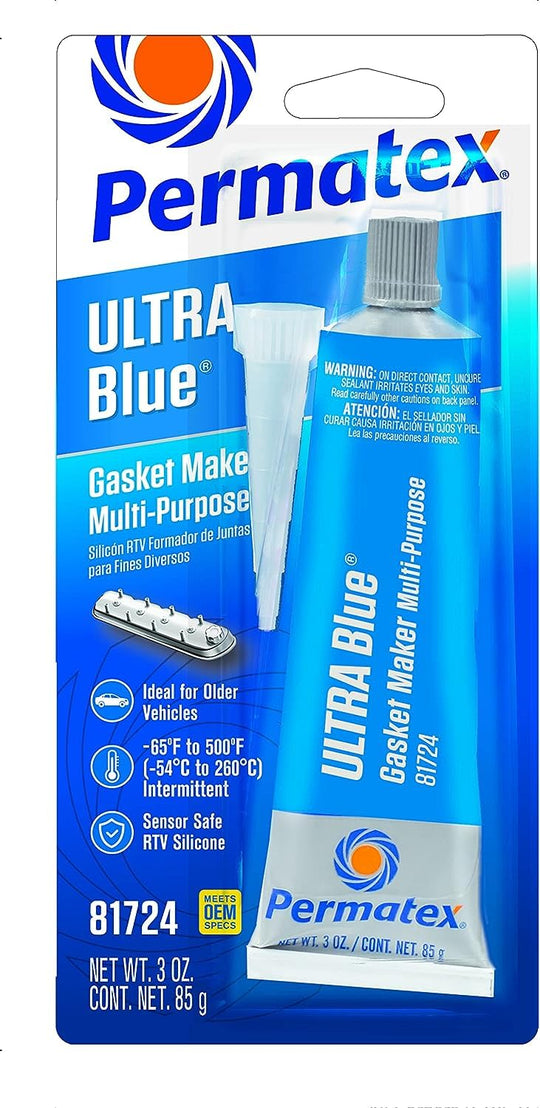 Blue multi-purpose RTV silicone gasket maker, 3 oz, part PRX81724