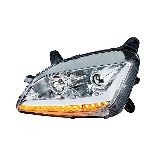 Driver side chrome projector headlight for trucks