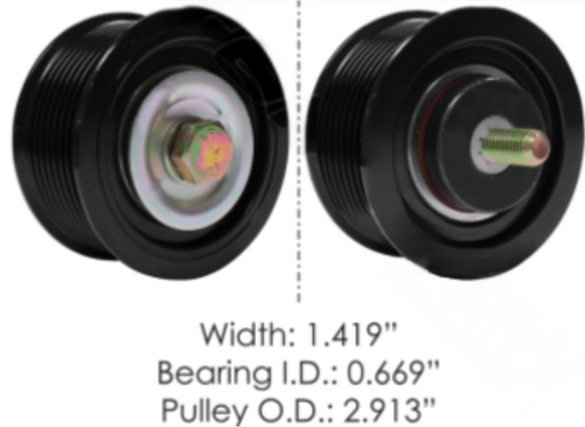 Belt idler pulley for heavy duty trucks, parts 1723405, 2896304, 50028