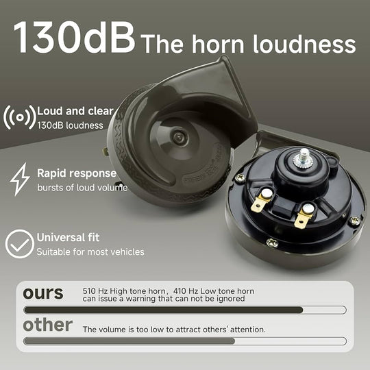 12V city horn 500Hz OE style universal 130 dB, part 7210222SX