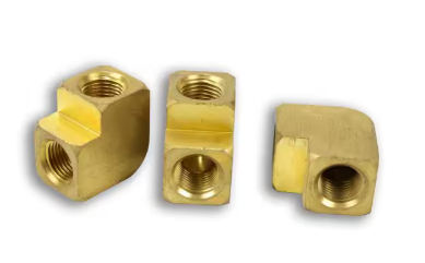 Brass 90 degree female elbow fitting, 1/8 inch