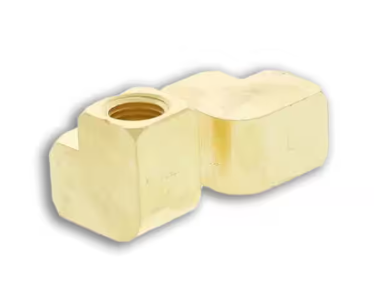 Brass 90 degree female elbow fitting, 1/4 inch