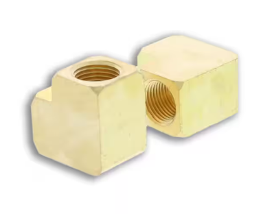 Brass 90 degree female elbow, 3/8 x 3/8 with threaded seal, part 177.9100C