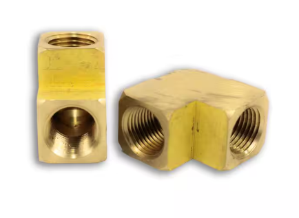 Brass 90 degree female elbow fitting, 1/2 inch
