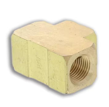 Brass pipe tee fitting, 1/8 inch, part BP101-2