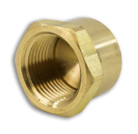 Brass pipe cap, 3/4 inch