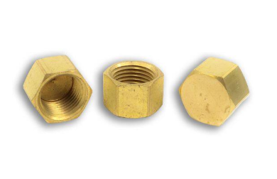 Brass pipe cap, 1/2 inch
