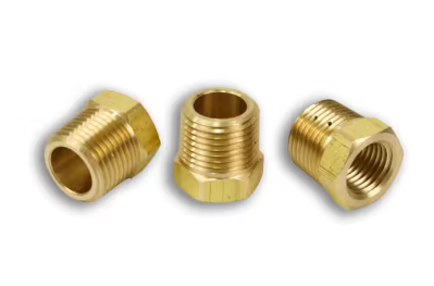 Brass reducer bushing, 3/8 male to 1/4 female pipe, part 177.9110CB