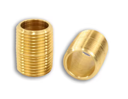 Brass close nipple fitting, 1/2 MPT, part BP112-8