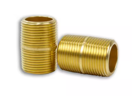 Brass long nipple, 3/4 x 1-1/2 inch