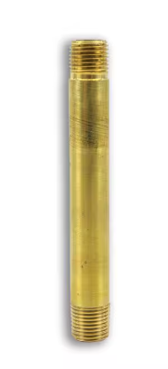 Brass long nipple, 1/8 x 3 inch