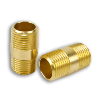 Brass long nipple, 1/2 x 1-1/2 inch, part BP113-8-15