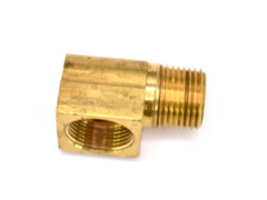 Brass 90 degree street elbow fitting, 1/8 inch