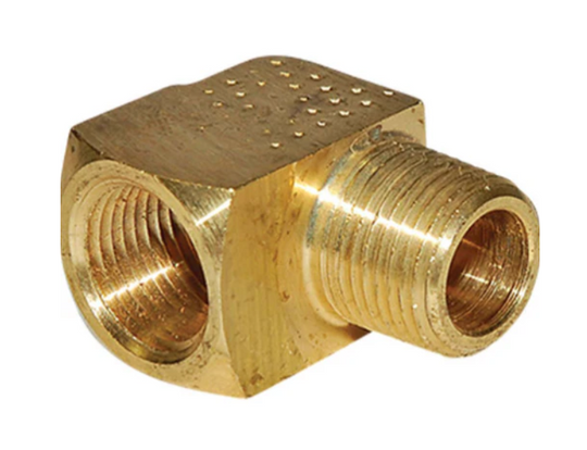Brass 90 degree street elbow, 1/2 x 1/2 inch, part 177.9116D