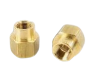 Brass reducer coupling, 3/4 x 1/2 inch