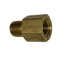 Brass adapter fitting, 1/4 x 1/4 inch