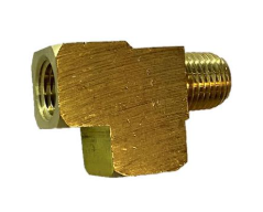 Brass street tee fitting, 1/4 inch