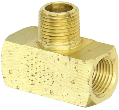 Brass male branch tee fitting, 1/2 inch, part BP128-8