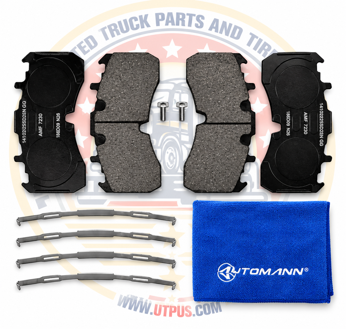 Aftermarket 23K air disc brake pad set for heavy-duty trucks and trailers