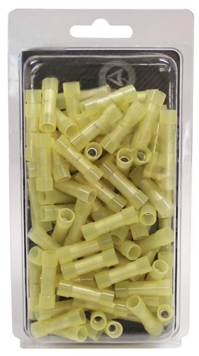 Nylon butt connectors, 12-10 gauge, 100 pieces