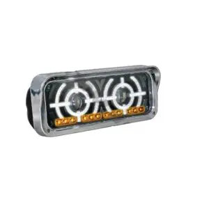LED multi-fit LH headlamp assembly for Peterbilt 379, Kenworth T600, T800, W900, part TLED-H102