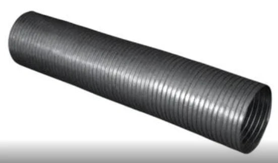 Galvanized flex pipe tubing 4 x 12 in, part 562.U7340-12g