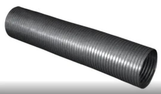 Galvanized flex pipe tubing 4 x 12 in, part 562.U7340-12g