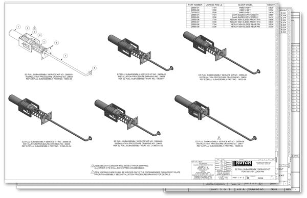EZ-Pull sub assembly service kit
