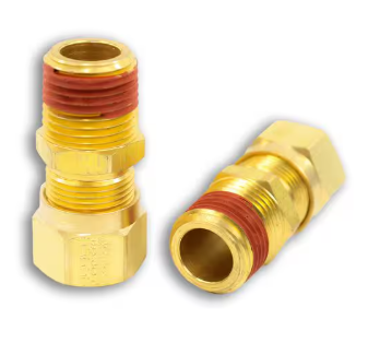 Brass male connector for nylon tubing, 5/8 x 1/2 inch, part 177.146810D