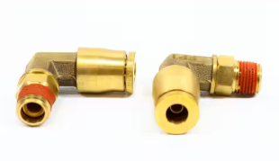 Brass male swivel elbow, 1/4 x 1/8 inch, part 177.13B694A