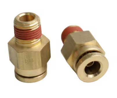 Brass male connector, 1/4 x 1/8 inch, part 177.13B684A