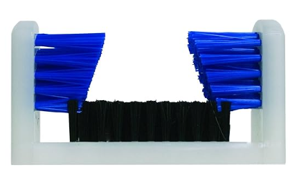 Black and blue poly boot brush for truckers