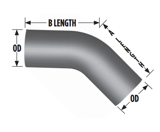 45 degree exhaust elbow 5 in OD-OD, part 00545-12A 562.U4545S12A