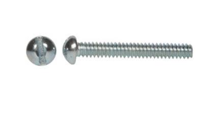 1/4-20 x 1-1/2 slotted round head zinc machine screw