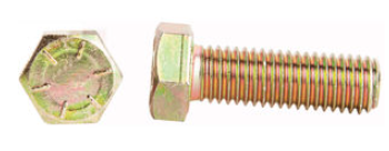 1/2-13 x 1 Grade 8 yellow zinc hex cap bolt, part 0115205