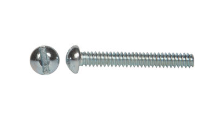 1/4-20 x 3/4 slotted round head zinc machine screw