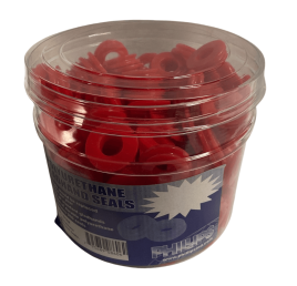 Red poly small face gladhand seal for truck air lines
