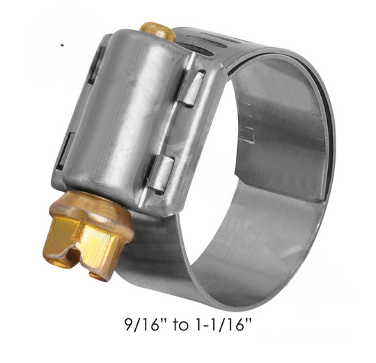 Breeze lined hose clamp 0.56 to 1.06 in, part 561.21410-B 9210