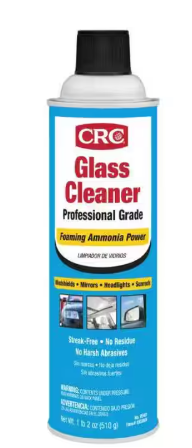 CRC professional grade glass cleaner, 1 lb 2 oz aerosol