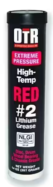Prima Tech 14 oz OTR hi-temp red NLGI 2 grease, part PTGR-BRG2-14OZ