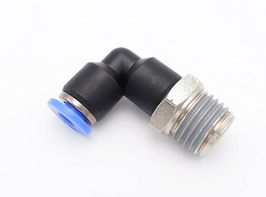 Brass push-to-connect male swivel elbow 5/32 tube x 1/4 NPT, part 5128294